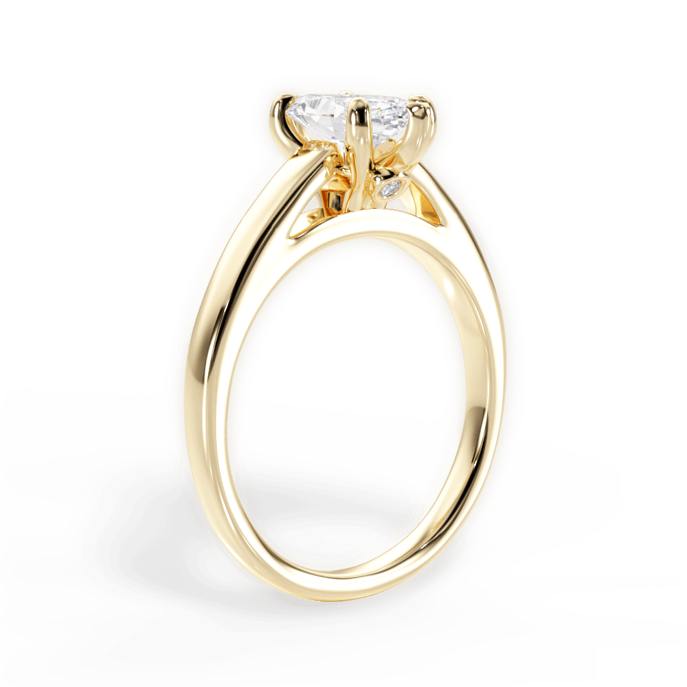 Cheryl Marquise Cut Lab Grown Diamond 18Kt Yellow Gold Engagement Ring - View 4