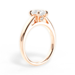 Cheryl Oval Cut Lab Grown Diamond 18Kt Rose Gold Engagement Ring - View 4