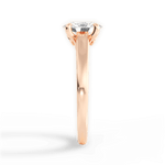 Cheryl Oval Cut Lab Grown Diamond 18Kt Rose Gold Engagement Ring - View 2
