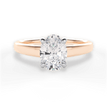 Bethany Oval Cut Lab Grown Diamond 18Kt Rose Gold Engagement Ring