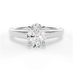 Bethany Oval Cut Lab Grown Diamond Platinum Engagement Ring