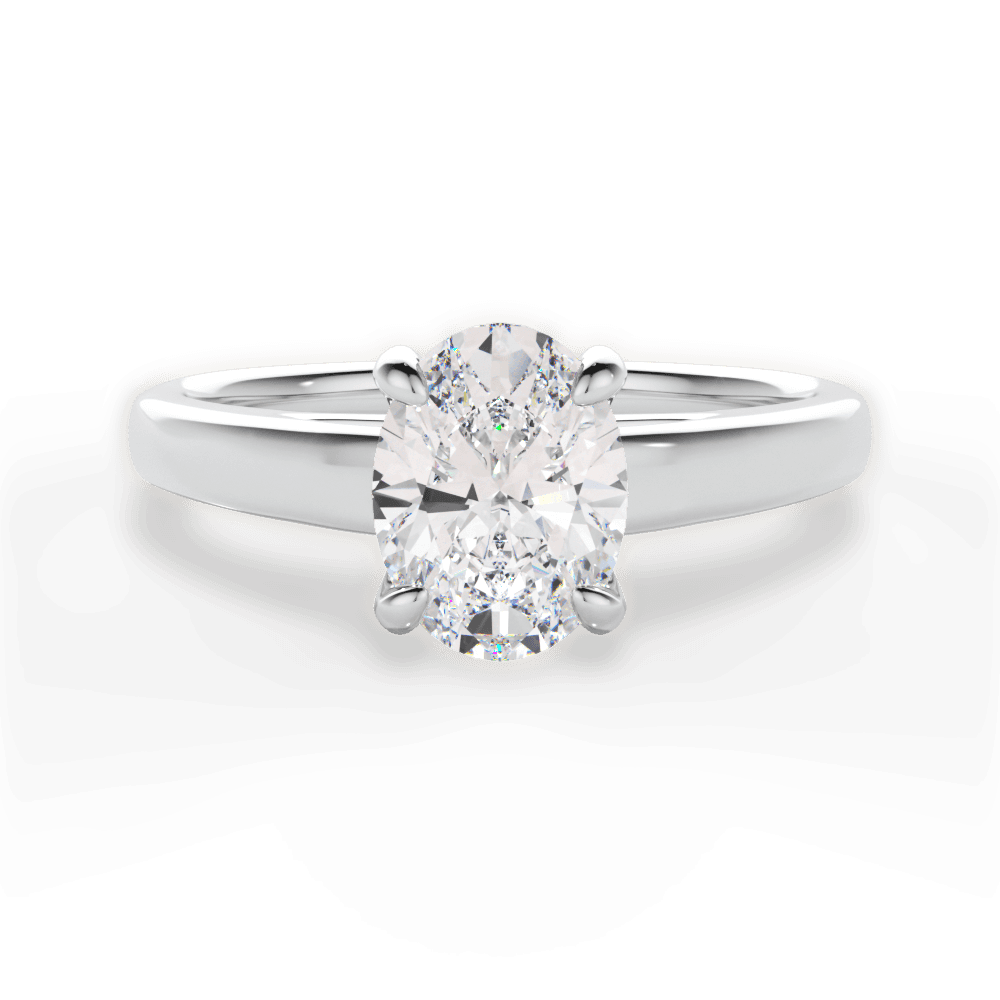 Bethany Oval Cut Lab Grown Diamond Platinum Engagement Ring