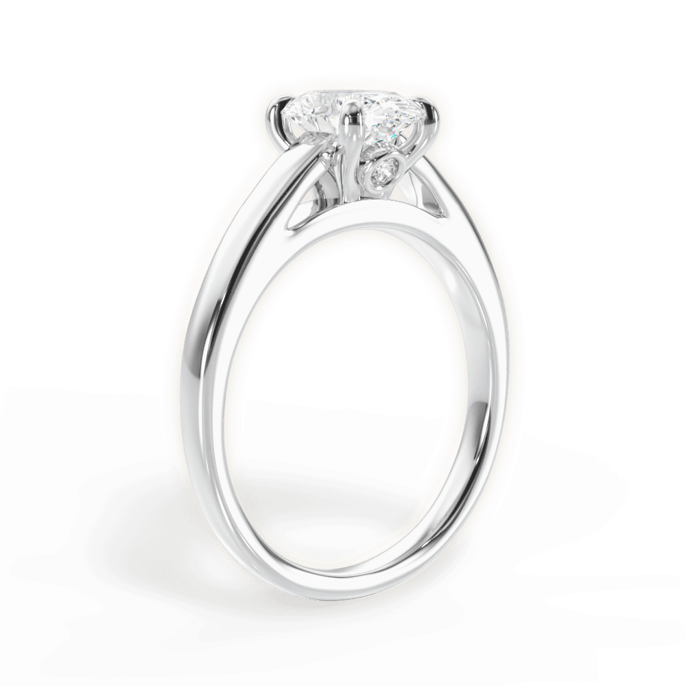 Bethany Oval Cut Lab Grown Diamond 14Kt White Gold Engagement Ring - View 2