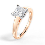 Bethany Princess Cut Lab Grown Diamond 18Kt Rose Gold Engagement Ring - View 3