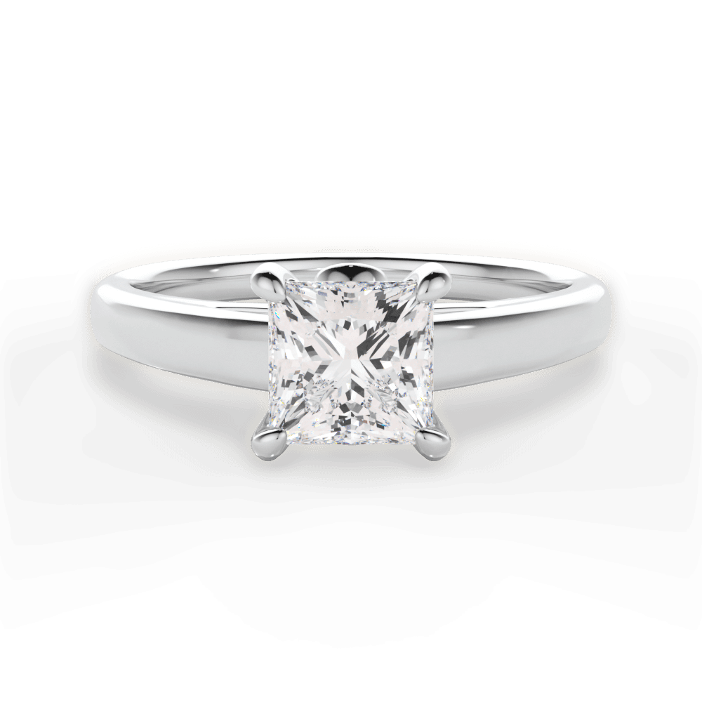 Bethany Princess Cut Lab Grown Diamond Platinum Engagement Ring