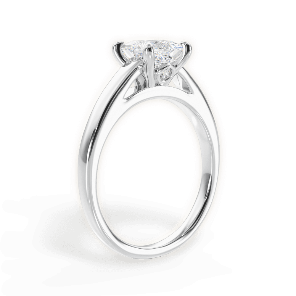 Bethany Princess Cut Lab Grown Diamond Platinum Engagement Ring - View 2
