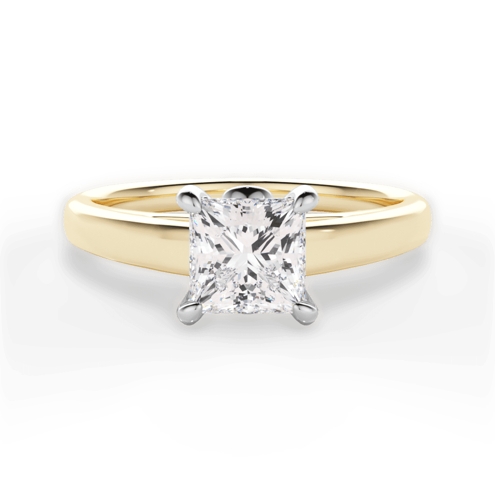 Bethany Princess Cut Lab Grown Diamond 18Kt Yellow Gold Engagement Ring
