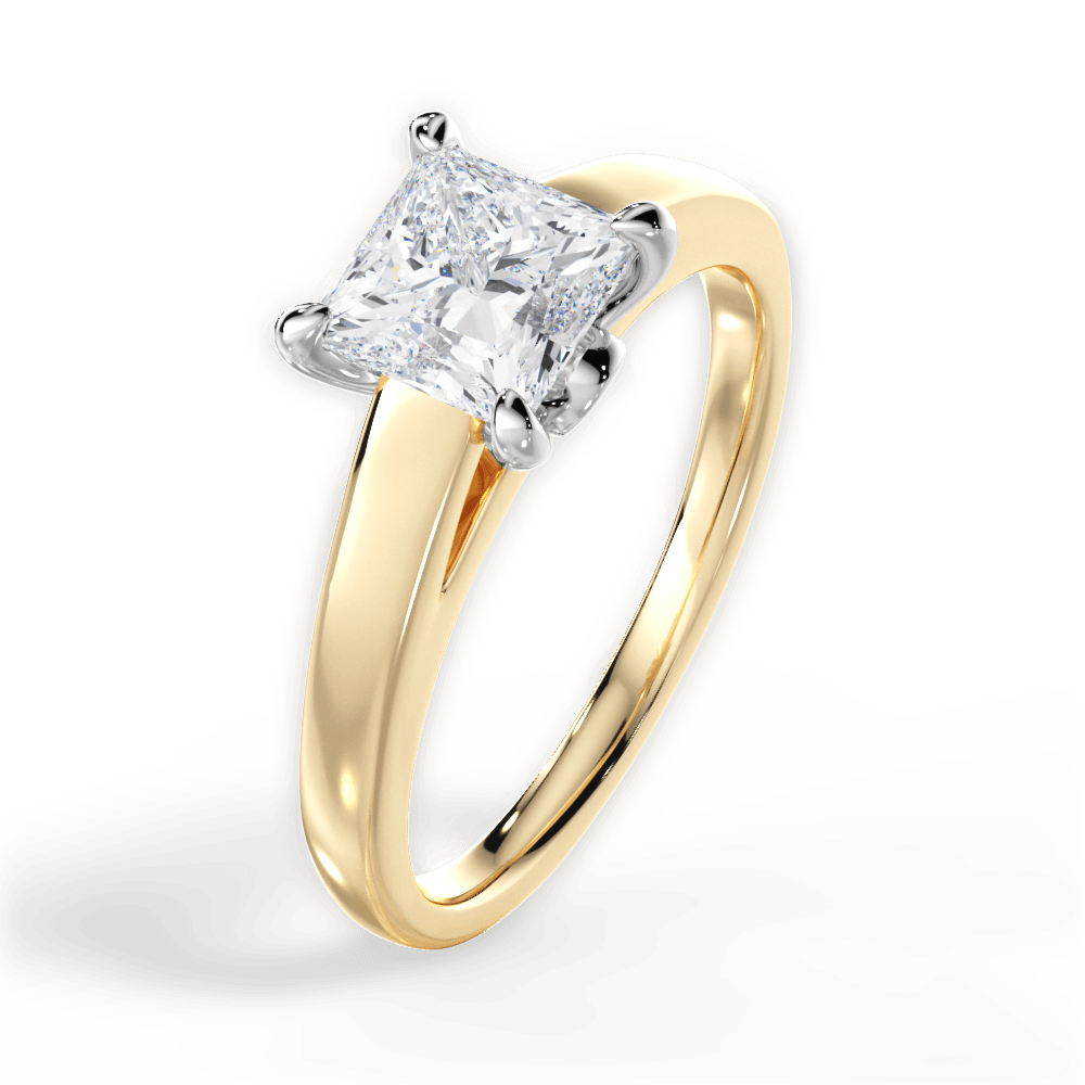 Bethany Princess Cut Lab Grown Diamond 18Kt Yellow Gold Engagement Ring - View 4