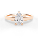 Cheryl Pear Cut Lab Grown Diamond 18Kt Rose Gold Engagement Ring