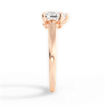 Cheryl Pear Cut Lab Grown Diamond 18Kt Rose Gold Engagement Ring - View 4