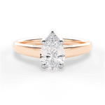 Bethany Pear Cut Lab Grown Diamond 18Kt Rose Gold Engagement Ring