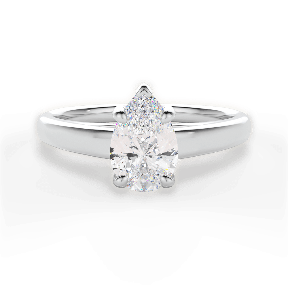 Bethany Pear Cut Lab Grown Diamond 18Kt White Gold Engagement Ring