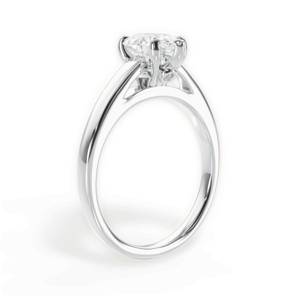 Bethany Pear Cut Lab Grown Diamond Platinum Engagement Ring - View 3