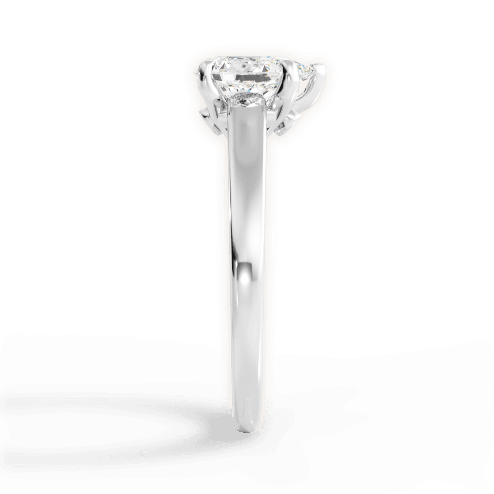 Bethany Pear Cut Lab Grown Diamond Platinum Engagement Ring - View 2