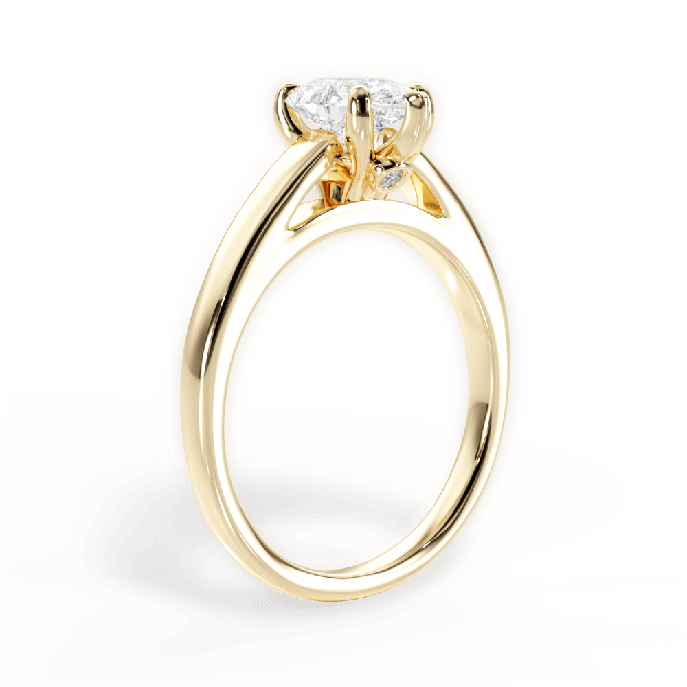 Cheryl Pear Cut Lab Grown Diamond 18Kt Yellow Gold Engagement Ring - View 3