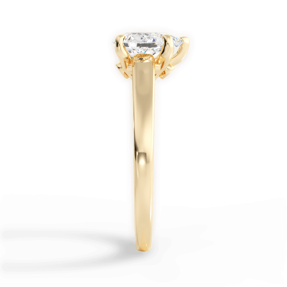 Cheryl Pear Cut Lab Grown Diamond 18Kt Yellow Gold Engagement Ring - View 4