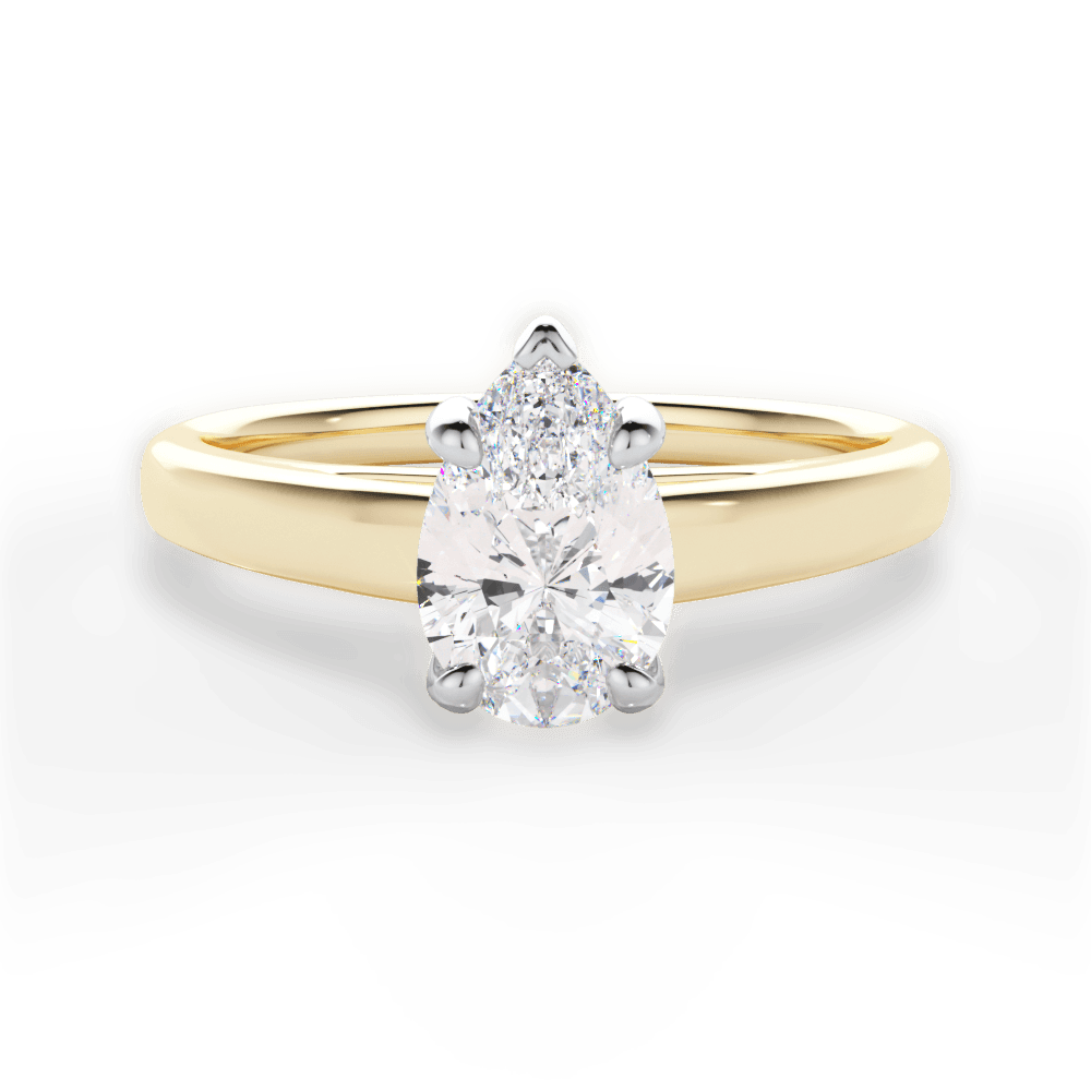 Bethany Pear Cut Lab Grown Diamond 18Kt Yellow Gold Engagement Ring