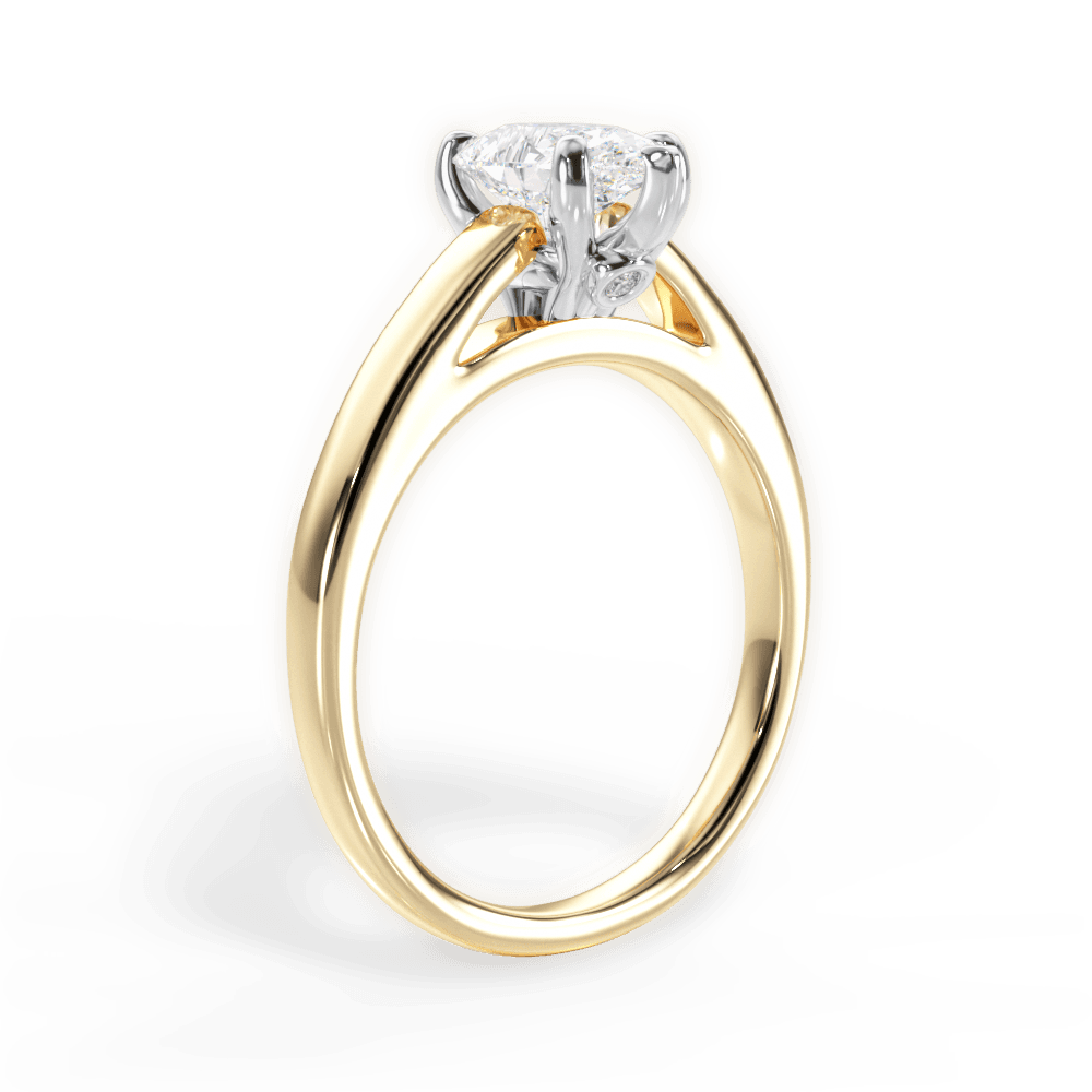 Bethany Pear Cut Lab Grown Diamond 18Kt Yellow Gold Engagement Ring - View 2