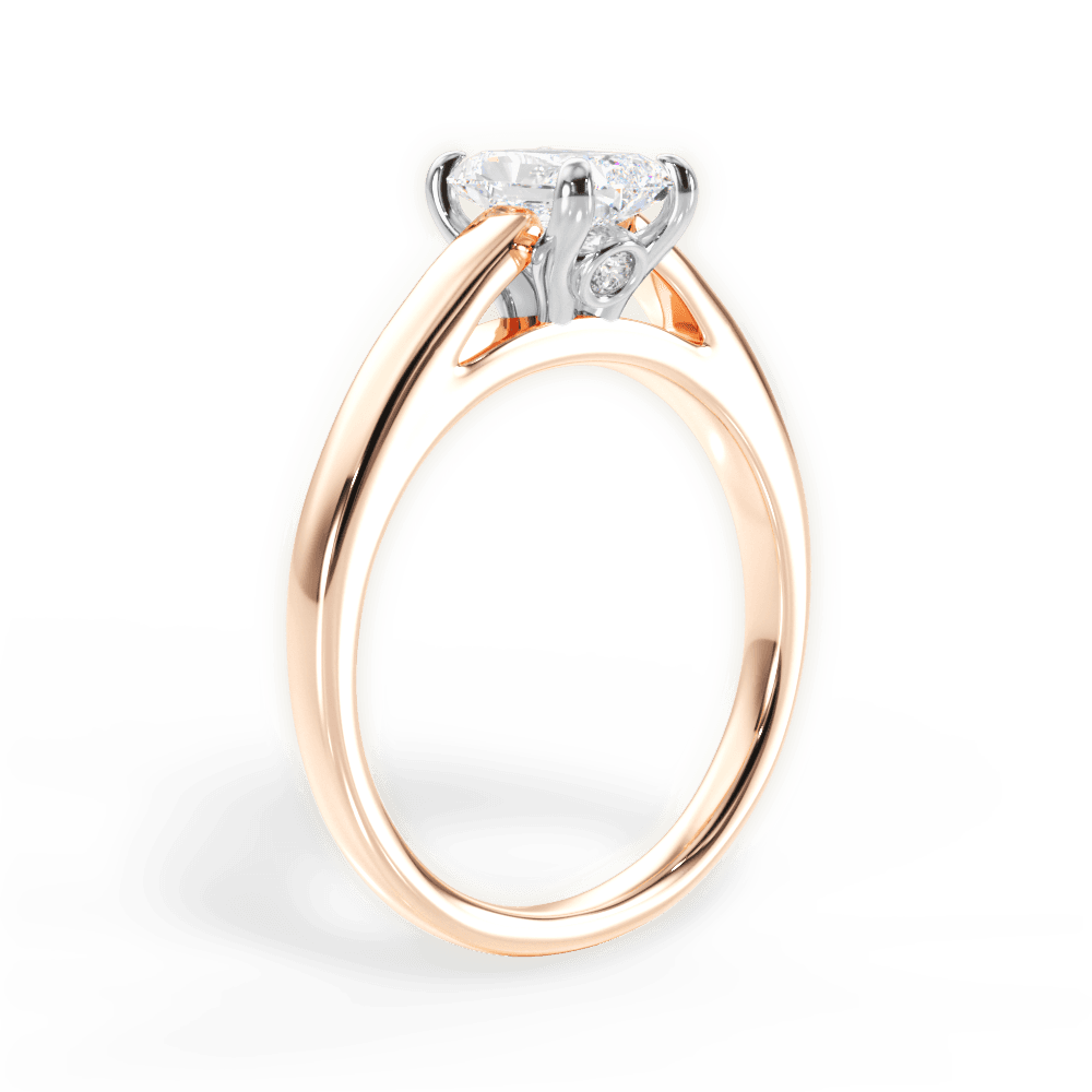 Bethany Radiant Cut Lab Grown Diamond 18Kt Rose Gold Engagement Ring - View 4