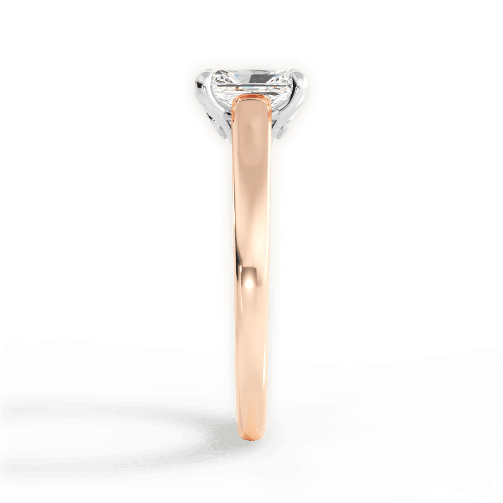 Bethany Radiant Cut Lab Grown Diamond 18Kt Rose Gold Engagement Ring - View 2
