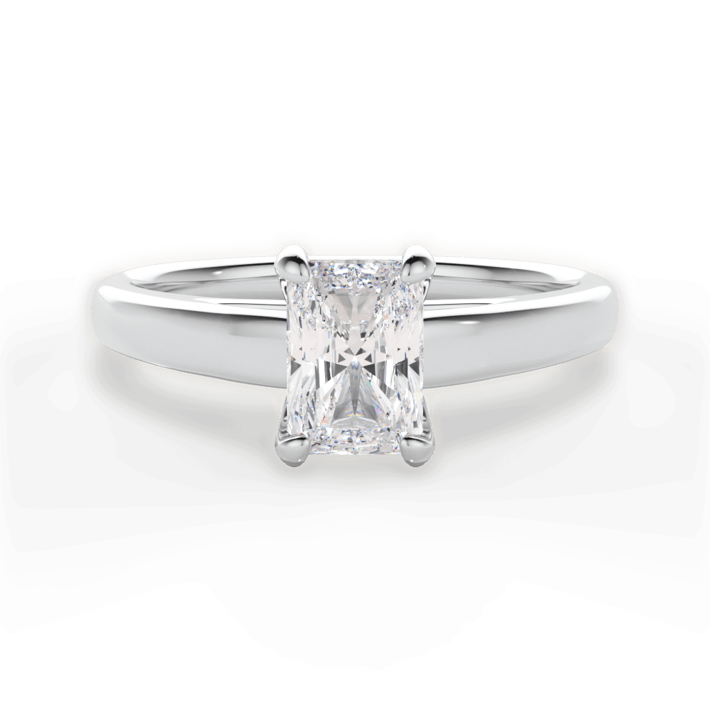 Bethany Radiant Cut Lab Grown Diamond 18Kt White Gold Engagement Ring