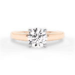 Bethany Round Cut Lab Grown Diamond 18Kt Rose Gold Engagement Ring