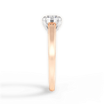 Bethany Round Cut Lab Grown Diamond 18Kt Rose Gold Engagement Ring - View 4