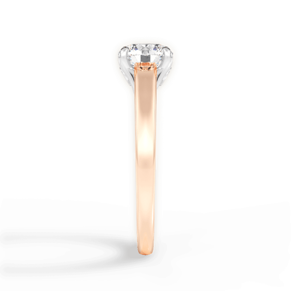 Bethany Round Cut Lab Grown Diamond 18Kt Rose Gold Engagement Ring - View 4