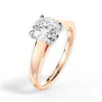Bethany Round Cut Lab Grown Diamond 18Kt Rose Gold Engagement Ring - View 2