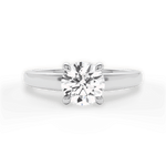 Bethany Round Cut Lab Grown Diamond 14Kt White Gold Engagement Ring