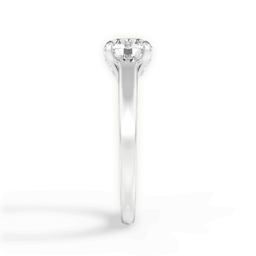 Bethany Round Cut Lab Grown Diamond 14Kt White Gold Engagement Ring - View 2