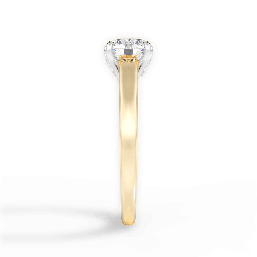 Bethany Round Cut Lab Grown Diamond 18Kt Yellow Gold Engagement Ring - View 2