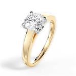 Bethany Round Cut Lab Grown Diamond 18Kt Yellow Gold Engagement Ring - View 4