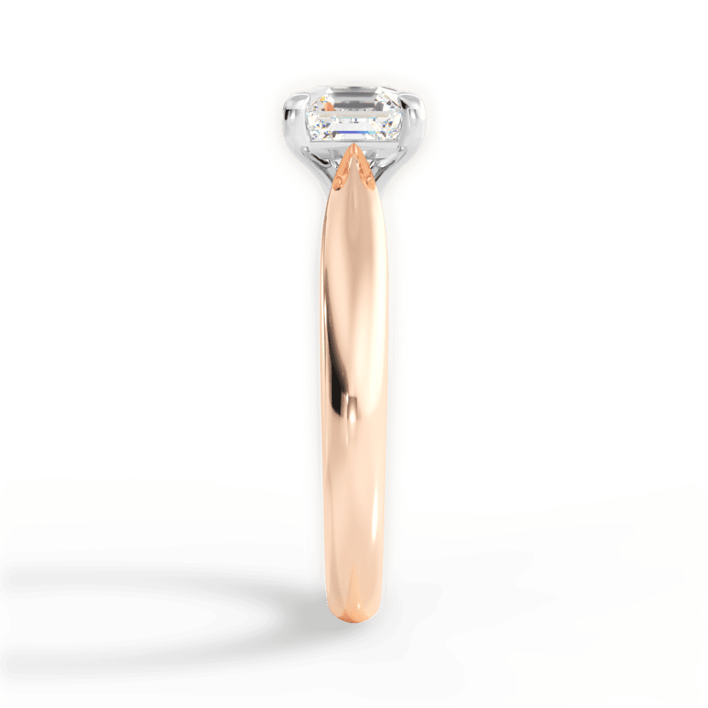 Amy Asscher Cut Lab Grown Diamond 18Kt Rose Gold Engagement Ring - View 4