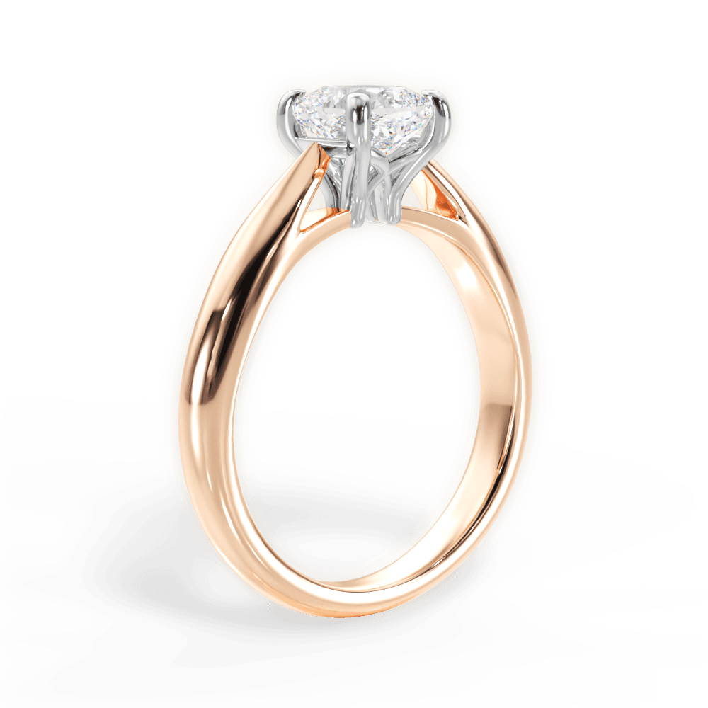Amy Cushion Cut Lab Grown Diamond 18Kt Rose Gold Engagement Ring - View 4