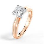 Amy Cushion Cut Lab Grown Diamond 18Kt Rose Gold Engagement Ring - View 3