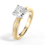 Amy Cushion Cut Lab Grown Diamond 18Kt Yellow Gold Engagement Ring - View 3