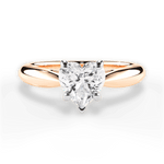 Amy Heart Cut Lab Grown Diamond 18Kt Rose Gold Engagement Ring