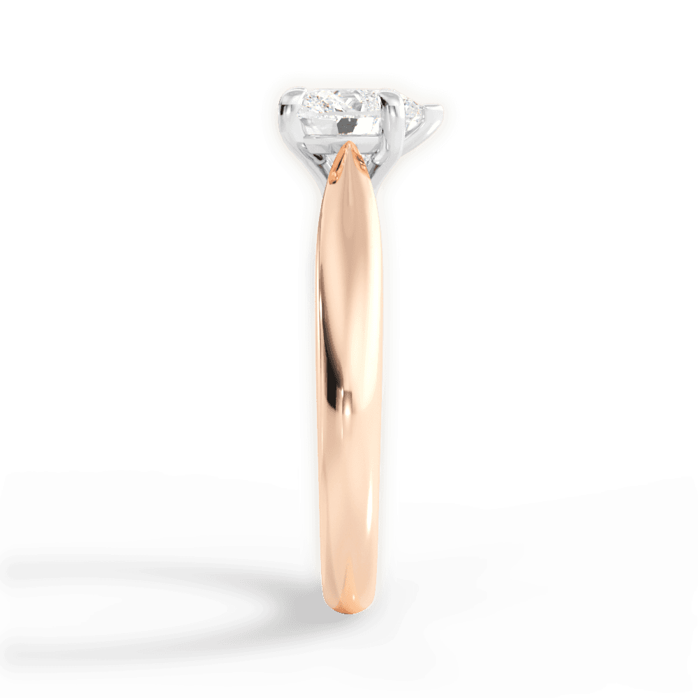 Amy Heart Cut Lab Grown Diamond 18Kt Rose Gold Engagement Ring - View 2