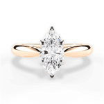 Amy Marquise Cut Lab Grown Diamond 18Kt Rose Gold Engagement Ring