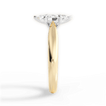 Amy Marquise Cut Lab Grown Diamond 18Kt Yellow Gold Engagement Ring - View 4
