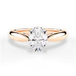 Amy Oval Cut Lab Grown Diamond 18Kt Rose Gold Engagement Ring