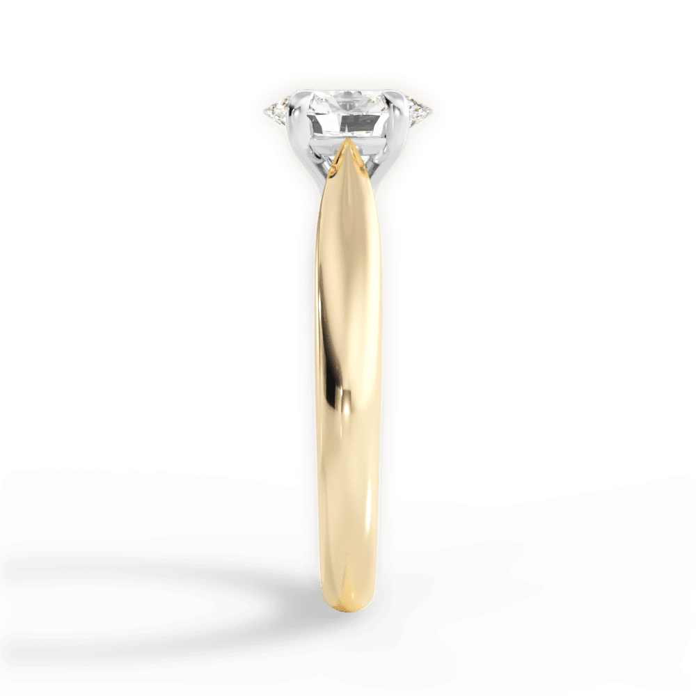 Amy Oval Cut Lab Grown Diamond 18Kt Yellow Gold Engagement Ring - View 3