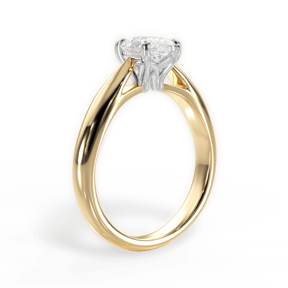 Amy Pear Cut Lab Grown Diamond 18Kt Yellow Gold Engagement Ring - View 3