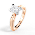 Amy Radiant Cut Lab Grown Diamond 18Kt Rose Gold Engagement Ring - View 2