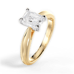 Amy Radiant Cut Lab Grown Diamond 18Kt Yellow Gold Engagement Ring - View 2