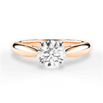 Amy Round Cut Lab Grown Diamond 18Kt Rose Gold Engagement Ring