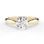 Amy Round Cut Lab Grown Diamond 18Kt Yellow Gold Engagement Ring