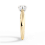 Amy Round Cut Lab Grown Diamond 18Kt Yellow Gold Engagement Ring - View 2