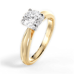Amy Round Cut Lab Grown Diamond 18Kt Yellow Gold Engagement Ring - View 4